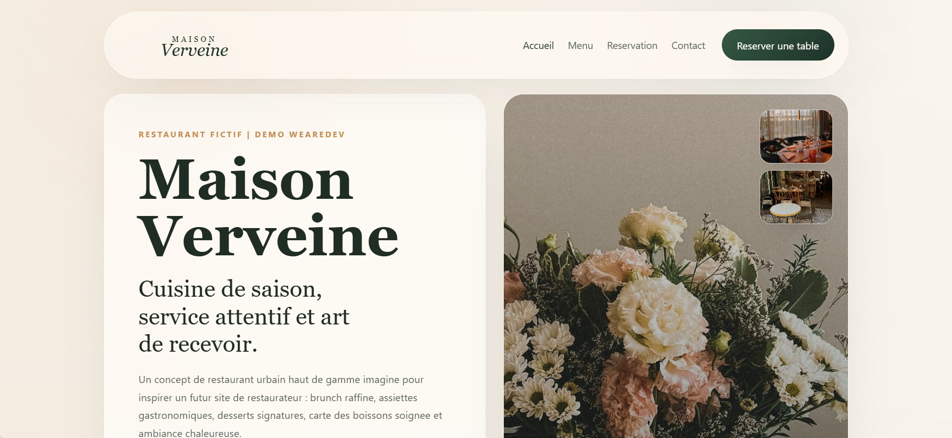 Maison Verveine - ambiance restaurant