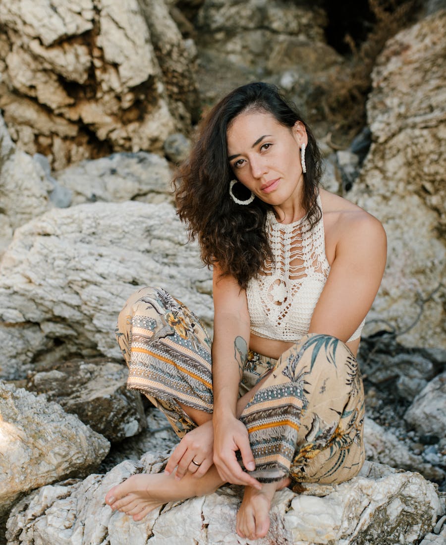 Kimono plage nacré au crochet