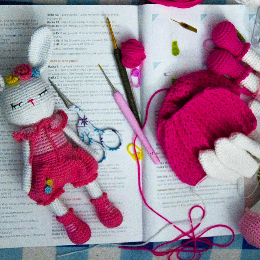 Lapin poudré en crochet