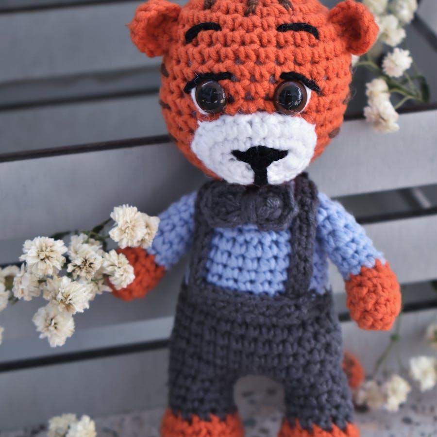 Tigre soleil en crochet